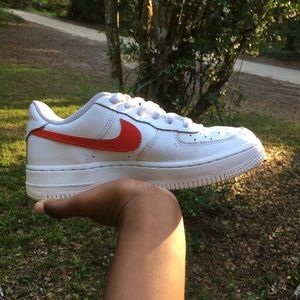 Nike Air Force Red bottoms